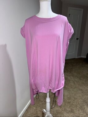 FP Movement by Free People Relaxed Pink Drawstring Tunic